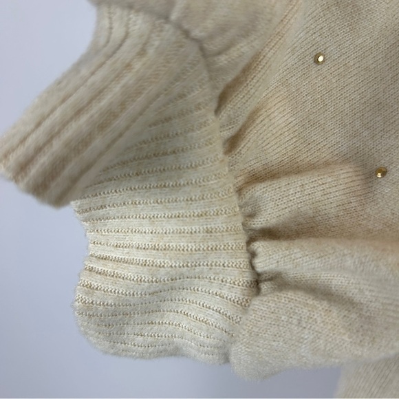 Colortree Casual Paris Themed Embellished Knit Short Sleeve Sweater Medium - Picture 7 of 13